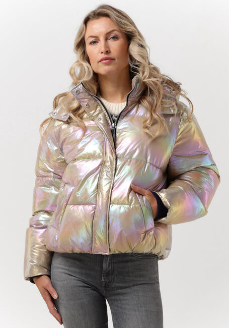 Silberne SCOTCH & SODA Wattierte Jack TECHNICAL PUFFER JACKET WITH DETACHABLE HOOD - large