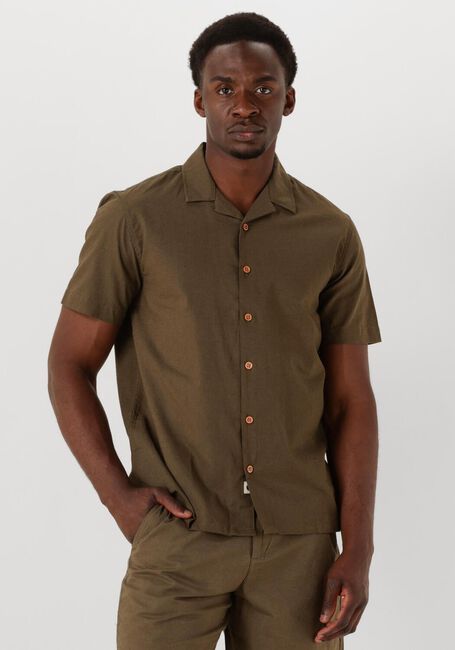 Khaki ANERKJENDT Hemden AKLEO SSS COT/LINEN SHIRT - large