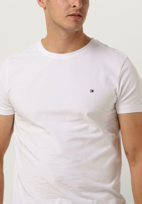 Weiße TOMMY HILFIGER T-shirt CORE STRETCH SLIM C-NECK - large
