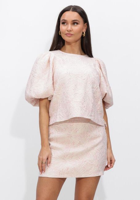 Hell-Pink NOTRE-V Top NV-HENNIE BROCADE TOP - large