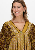 Gelbe SISSEL EDELBO Maxikleid MADONNA MIX CAFTAN - medium