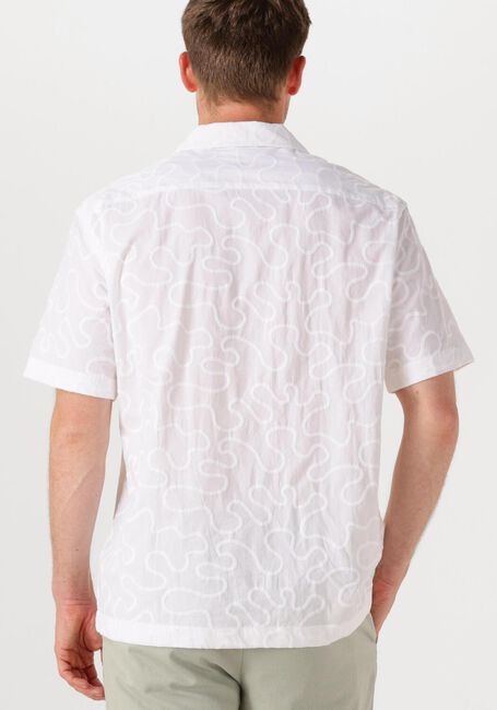 Weiße SELECTED HOMME Casual-Oberhemd SLHRELAXELI EMB SS SHIRT - large