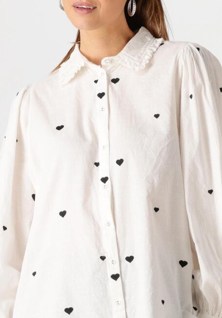 Weiße Y.A.S. Blusen YASHEART LS LONG SHIRT - large