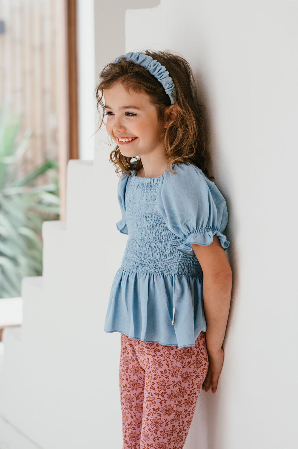 Hellblau PETIT BLUSH Blusen SMOCK TOP - large