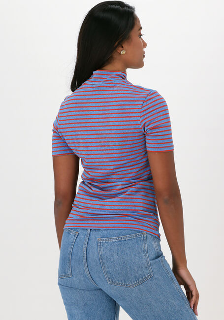 Blaue SCOTCH & SODA Top LUREX STRPED SHORT SLEEVED ECO - large