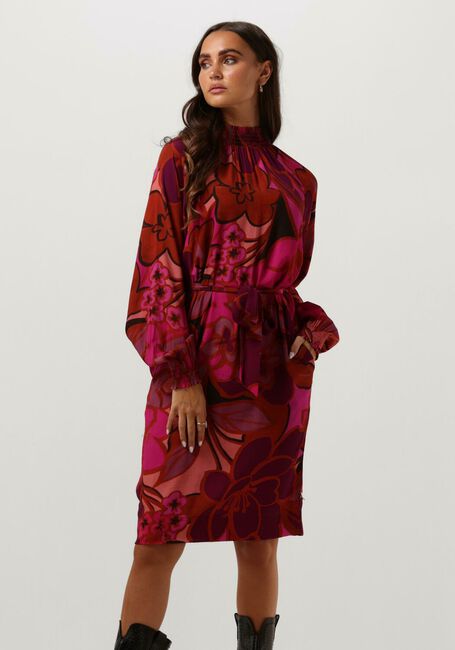 Rosane JANSEN AMSTERDAM Minikleid WFP598 DRESS PRINT WITH SMOCKED TURTLE NECK - large