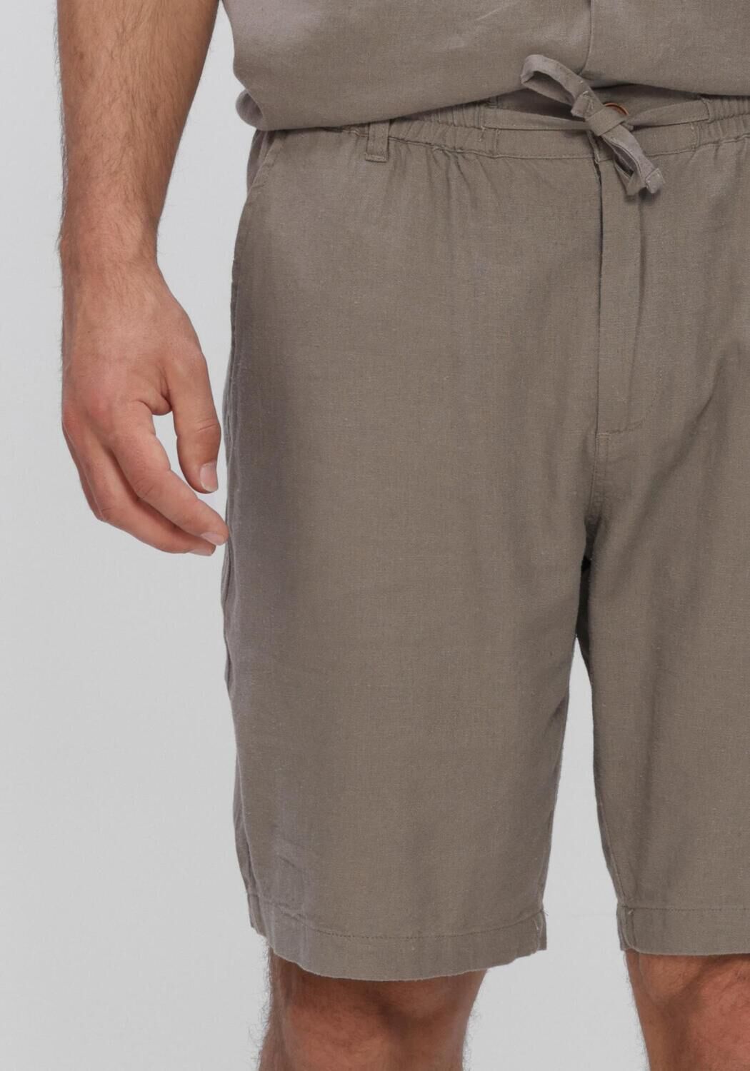 Taupe ANERKJENDT Kurze Hose AKJAMES COT-LINNEN-VIS SS SHORT - large
