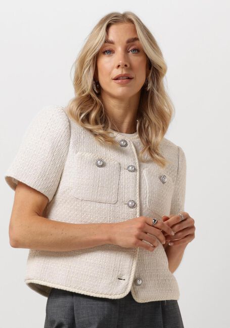 Ecru NEO NOIR Strickjacke LEENA BOUCLE JACKET - large