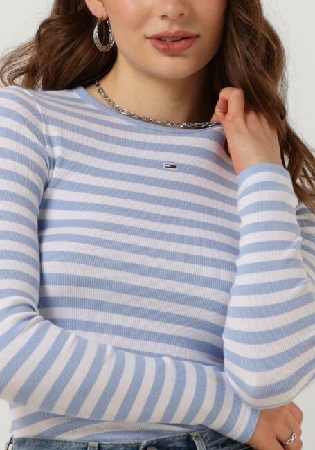 Blaue TOMMY JEANS Tops & T-shirts TJW ESSENTIAL RIB STRIPE TOP - large