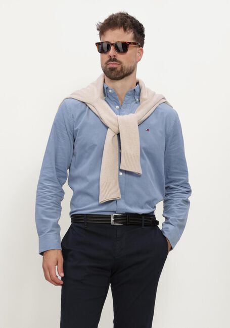 Blaue TOMMY HILFIGER Casual-Oberhemd SOLID CORDUROY RF SHIRT - large