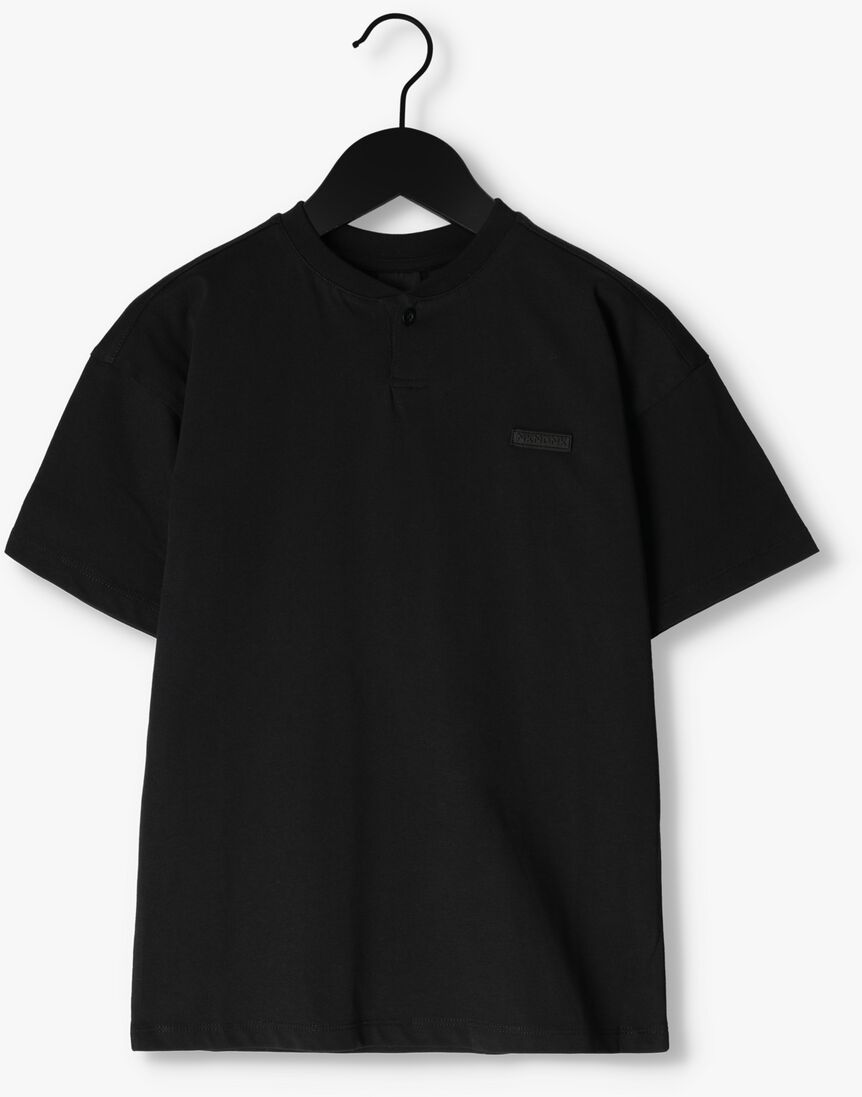 schwarze nik & nik polo-shirt granddad t-shirt