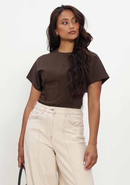 Braune SELECTED WOMEN T-shirt SLWERA SS TOP - large