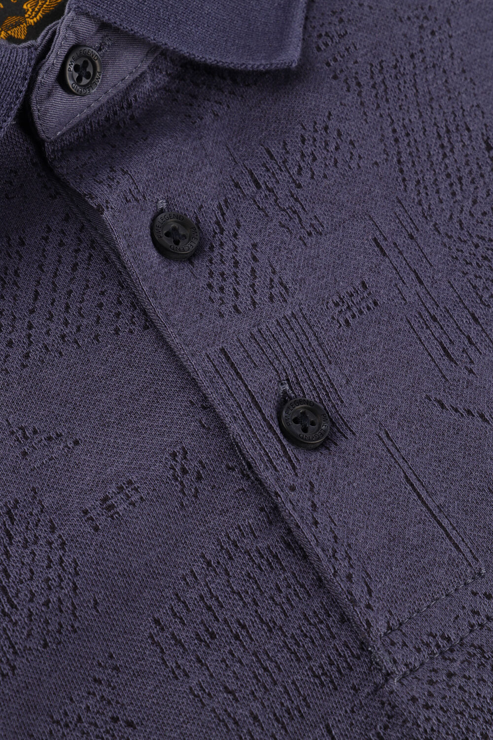 Blaue PME LEGEND Polo-Shirt JACQUARD JERSEY - large