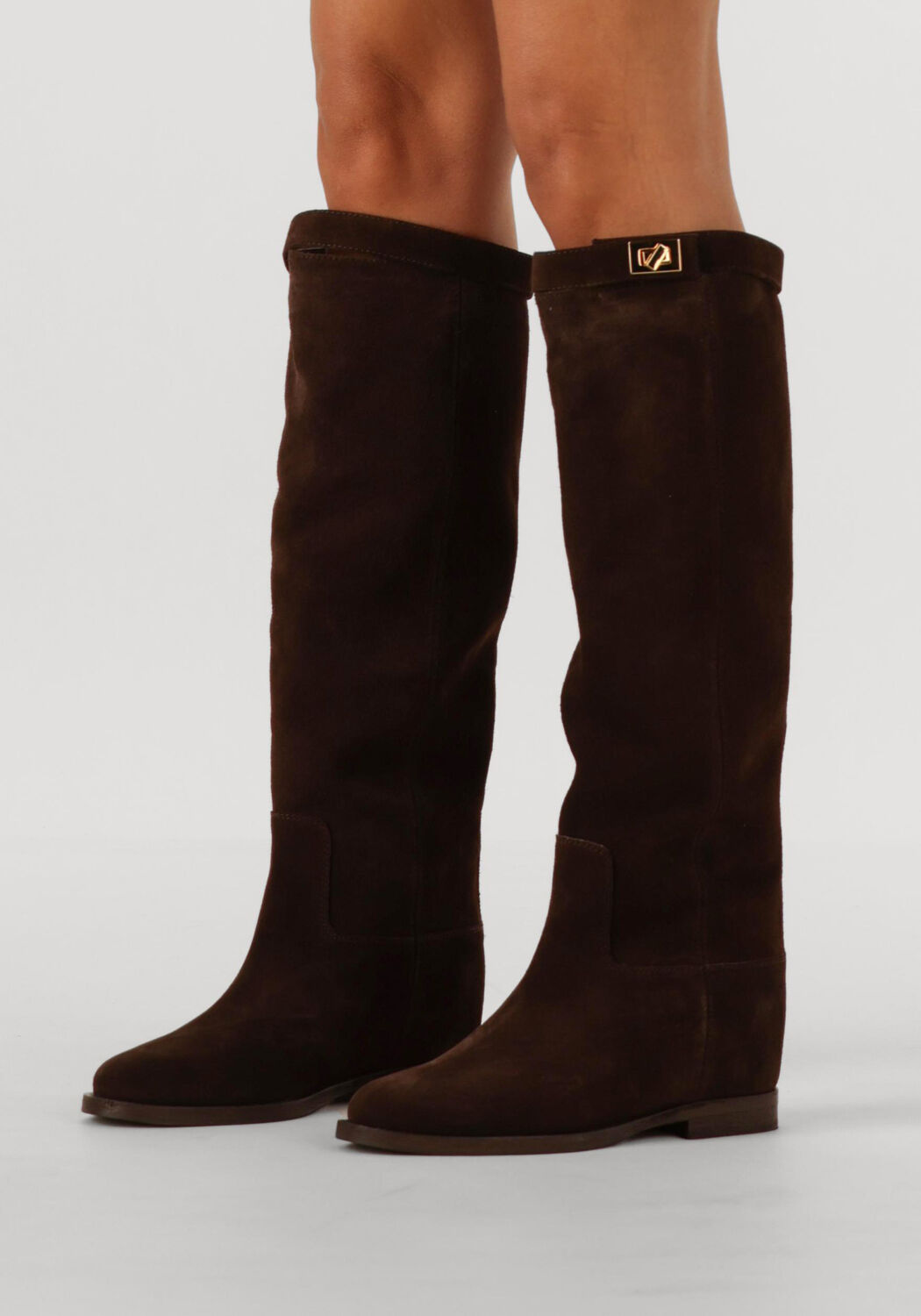 Braune VIA ROMA 15 Hohe Stiefel SANTA MONICA 3807 - large