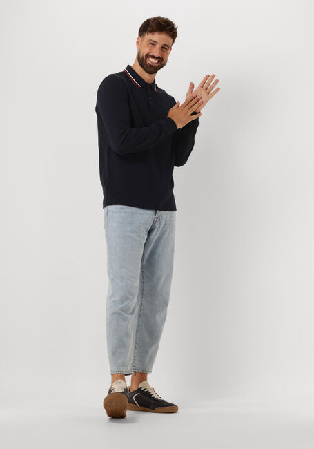 Dunkelblau FRED PERRY Polo-Shirt TWIN TIPPED FRED PERRY SHIRT LONG SLEEVE - large