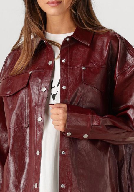 Bordeaux ALIX THE LABEL Blusen FAUX LEATHER BLOUSE - large