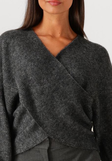 Dunkelgrau MSCH COPENHAGEN Pullover MSCHZINELLE HOPE WRAP PULLOVER - large
