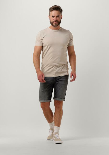 Sand PUREWHITE T-shirt TSHIRT WITH SMALL LOGO ON CHEST AND TRIANGLE GRADIENT PRINT AT BACK - large