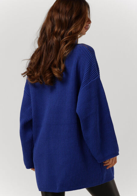 Blaue ANOTHER LABEL Minikleid MYRA KNITTED PULL L/S - large