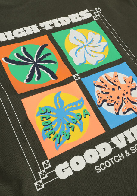 Grüne SCOTCH & SODA T-shirt ARTWORK T-SHIRT - large