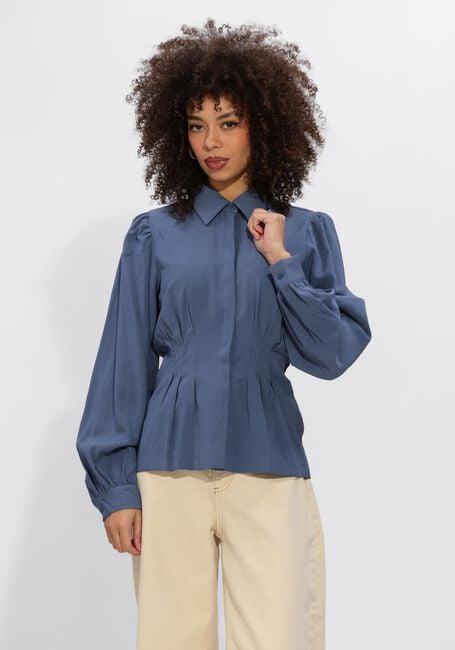 Blaue MSCH COPENHAGEN Top MSCHELSA ASANA SHIRT - large