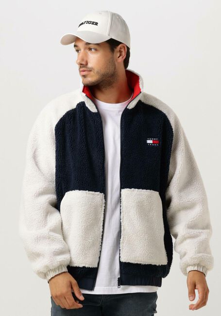 Blaue TOMMY JEANS Jack TJM REVERSIBLE SHERPA JACKET - large