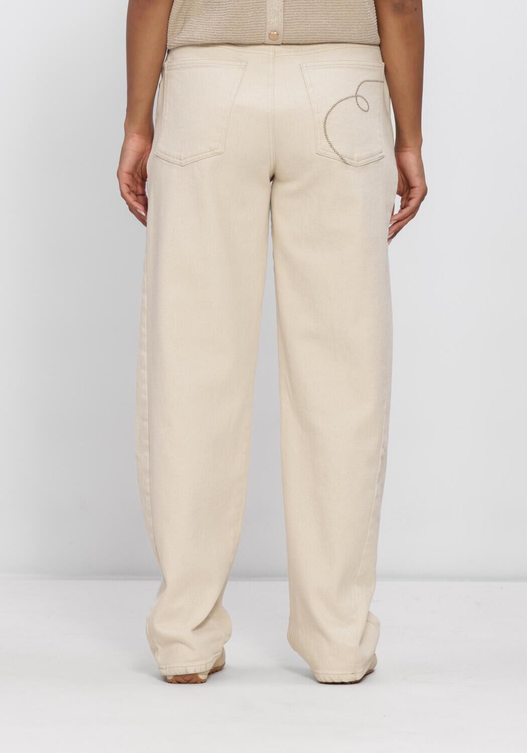 Ecru NUKUS Weite Hose PETRA PANTS - large
