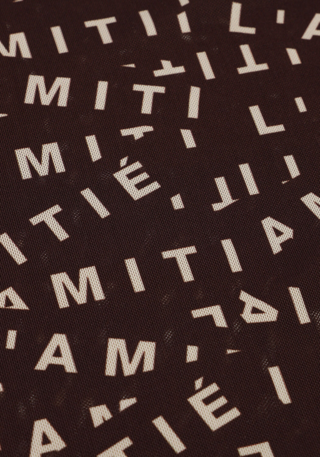 Braune HAUTE L'AMITI&Eacute; Top L'AMITIE MESH LS O-NECK - large