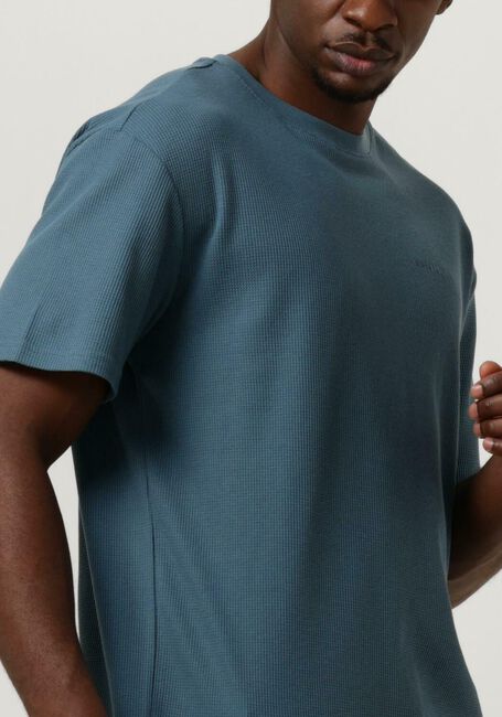 Blaue ANERKJENDT T-shirt AKKIKKI S/S WAFFLE TEE - large