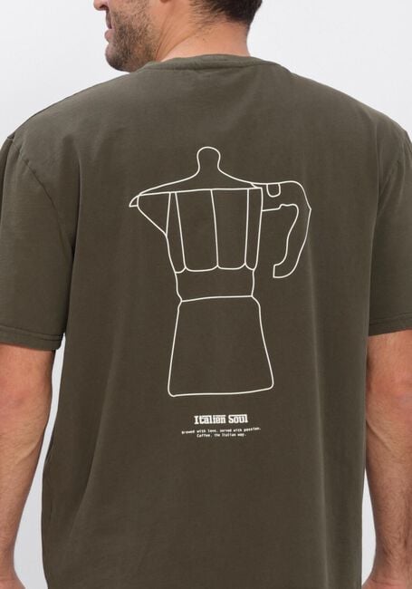 Gr&uuml;ne ANERKJENDT T-shirt AKVILLADS ITALIEN COFFEE SS TEE - large