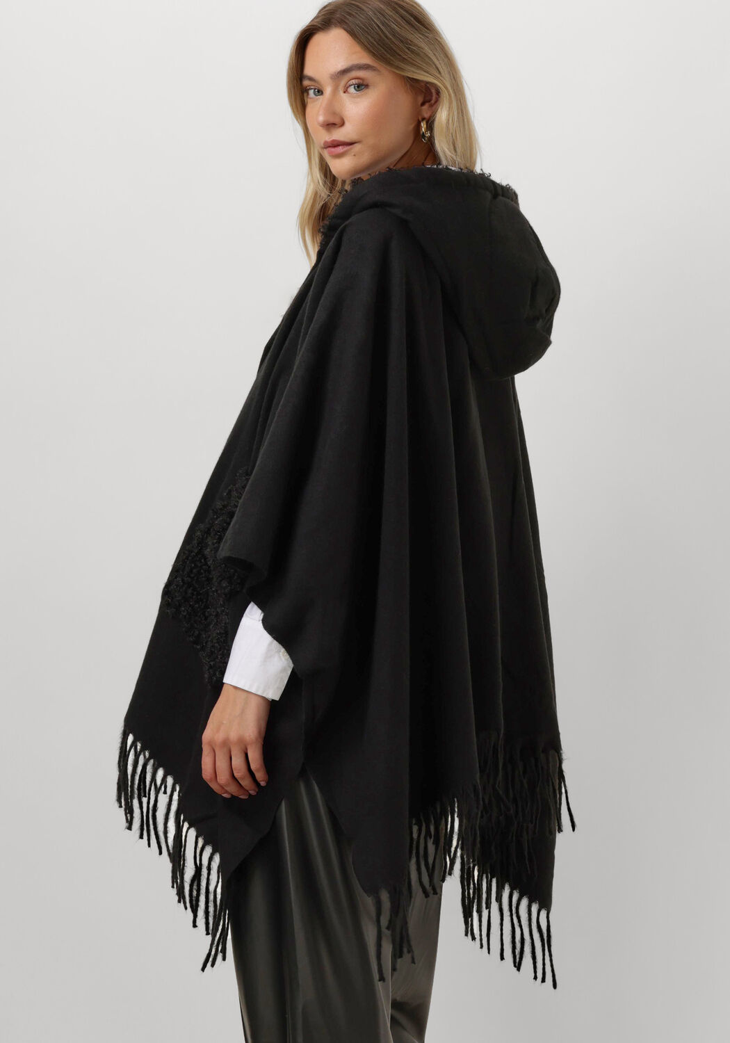 Schwarze LIU JO Pullover & Cardigans FAKE FUR - CLOACK - large