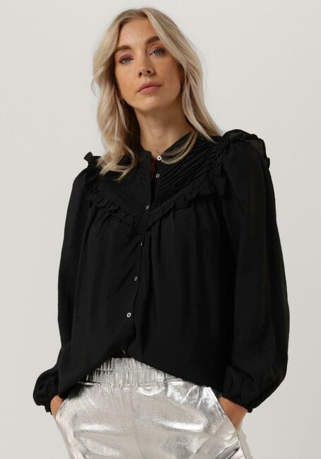 Schwarze CO'COUTURE Blusen CALLUM FRILL SHOULDER SHIRT - large