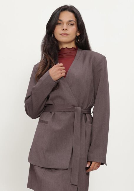Braune OBJECT Blazer OBJLISA LO L/S BELT BLAZER - large