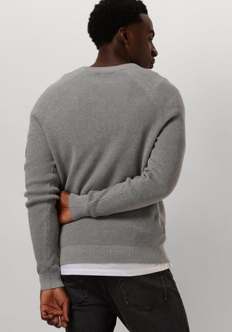 Graue CALVIN KLEIN Sweatshirt BADGE EASY SWEATER - large