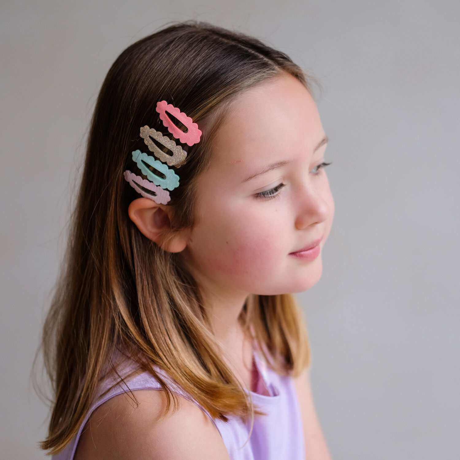 Mehrfarbige/Bunte Mimi & Lula Haarschmuck SCALLOPED EDGE MINI CLIC CLACS - large