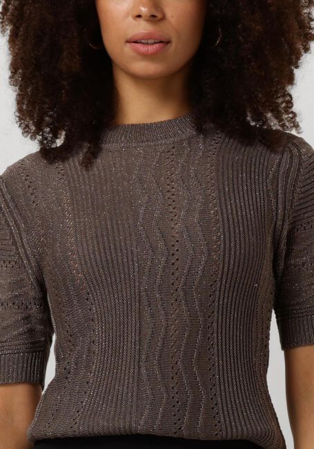 Grüne OBJECT T-shirt OBJFRIELLA KNIT S/S SLI PULLOVER - large