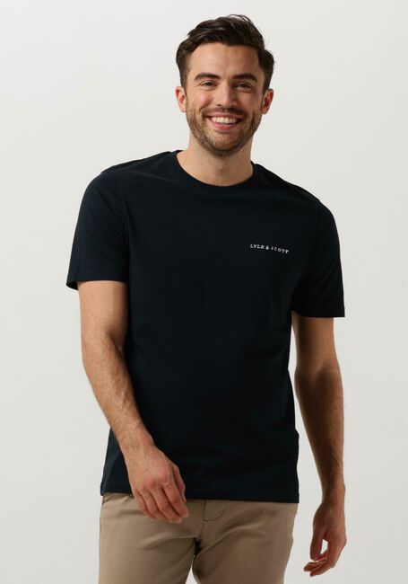 Dunkelblau LYLE & SCOTT T-shirt EMBROIDERED T-SHIRT - large