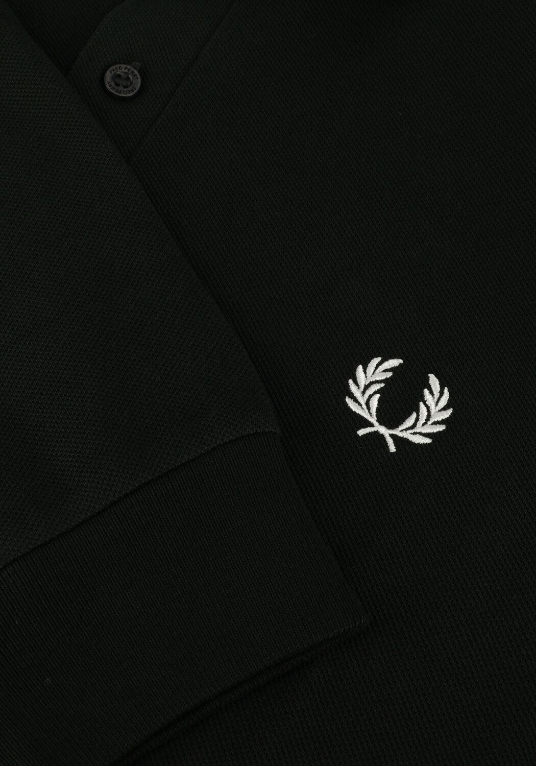 Olive FRED PERRY Polo-Shirt LONG SLEEVE PLAIN FRED PERRY SHIRT - large