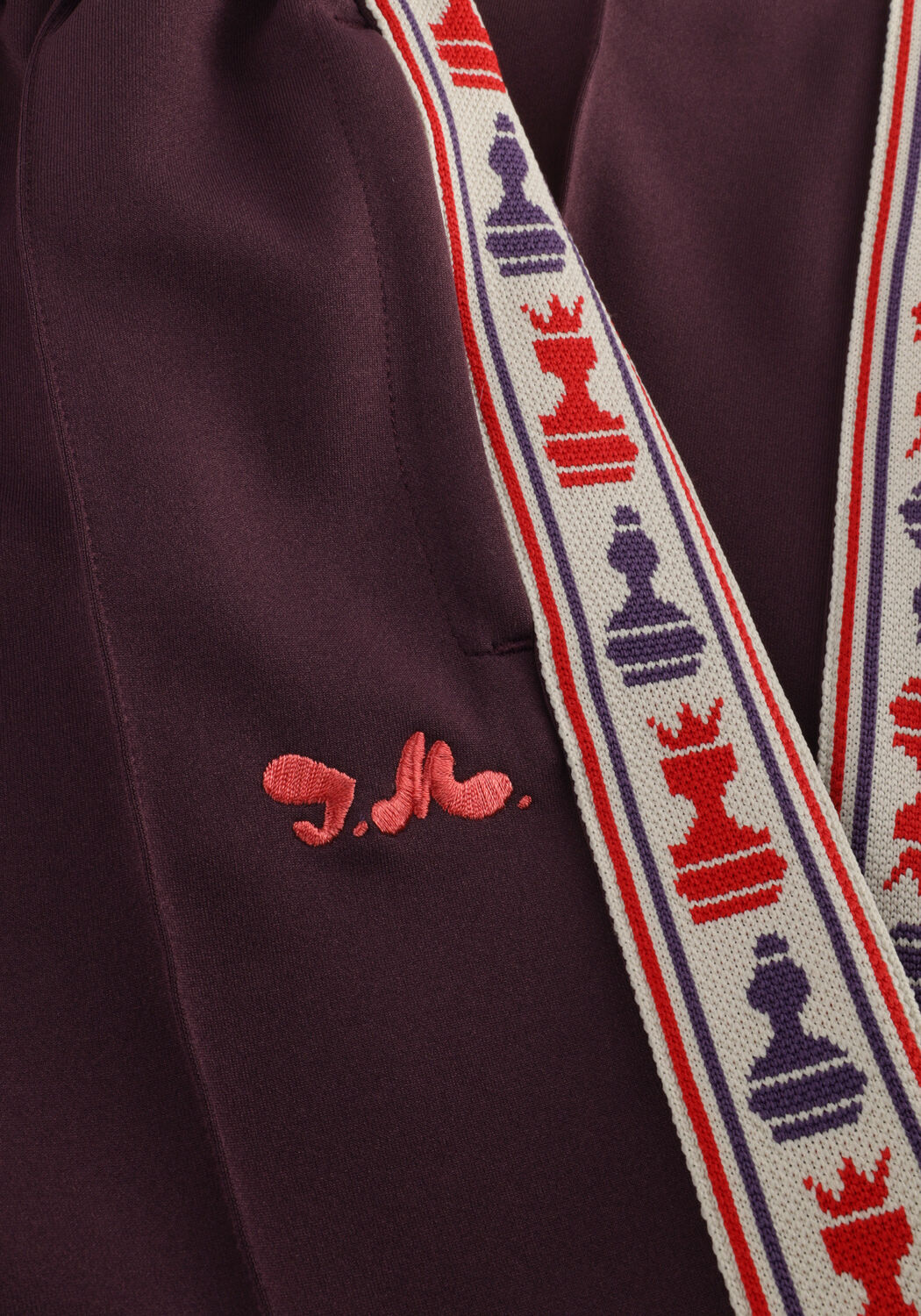 Bordeaux Jelly Mallow Jogginghose CHESS TRACK PANTS - large