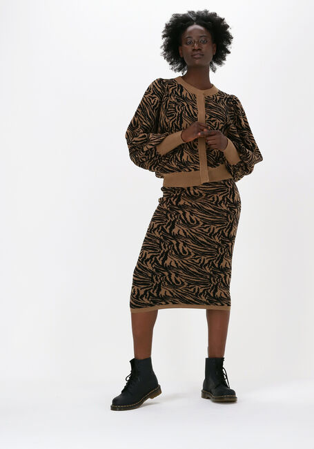 Camelfarbene Y.A.S. Midirock YASHALLI HW MIDI KNIT SKIRT S - large