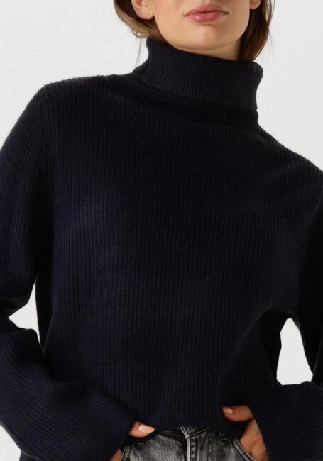 Blaue CO'COUTURE Rollkragenpullover ROW RIB ROLLNECK - large