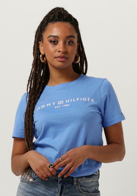 Hellblau TOMMY HILFIGER T-shirt REC CORP LOGO C-NK - large