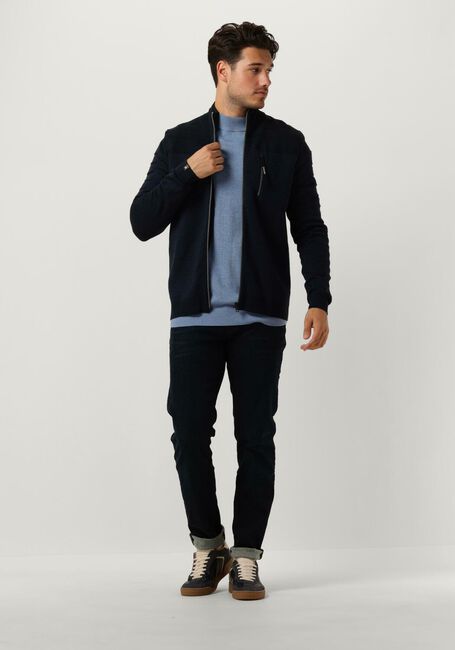 Dunkelblau VANGUARD Strickjacke ZIP JACKET COTTON BONDED MOULINE - large