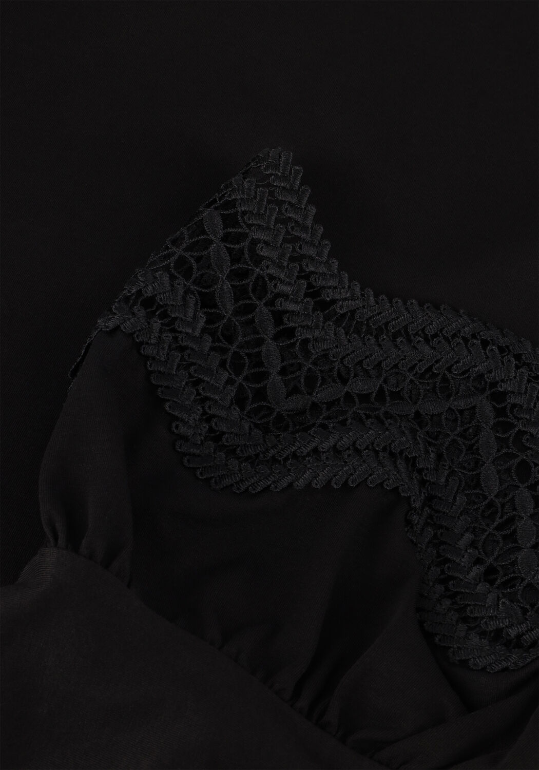 Schwarze SUMMUM T-shirt JERSEY TOP TEE WITH LACE - large