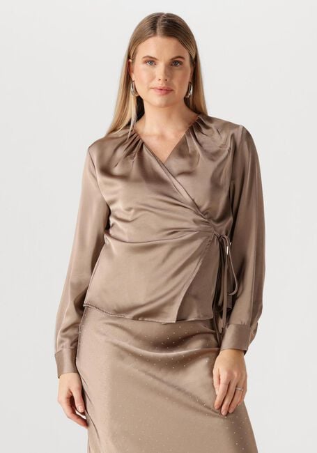 Taupe NEO NOIR Blusen CAPRINA HEAVY SATEEN BLOUSE - large