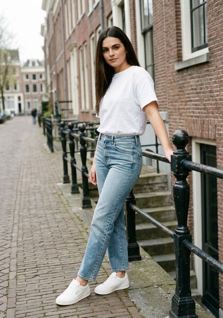Hellblau G-STAR RAW Straight leg jeans VIKTORIA HIGH STRAIGHT WMN - large