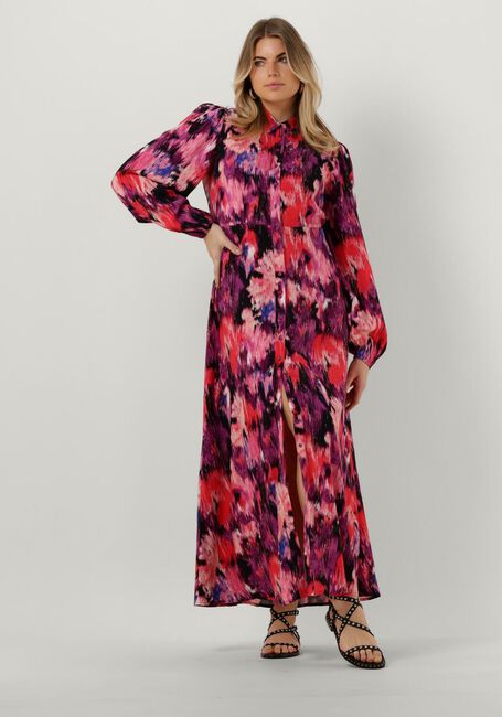 Mehrfarbige/Bunte Y.A.S. Maxikleid YASLULU LS LONG SHIRT DRESS S. - large