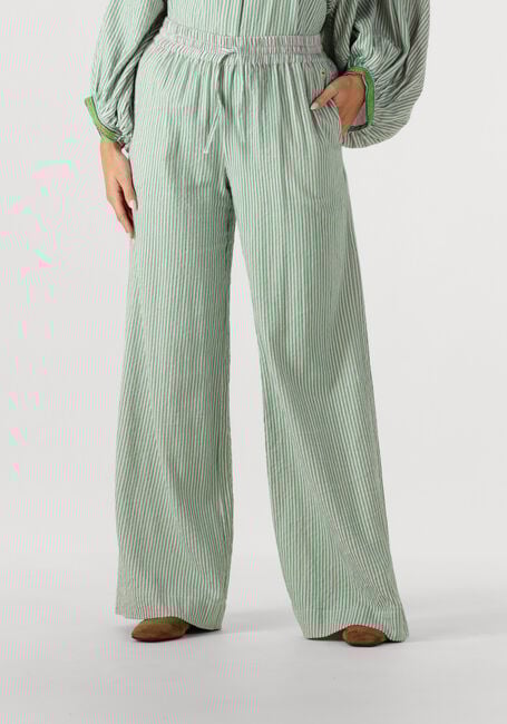 Mehrfarbige/Bunte POM AMSTERDAM Weite Hose PANTS SEERSUCKER GREEN PINK - large