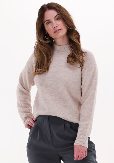 Beige SELECTED WOMEN Pullover LULU LS KNIT HIGH NECK B - large