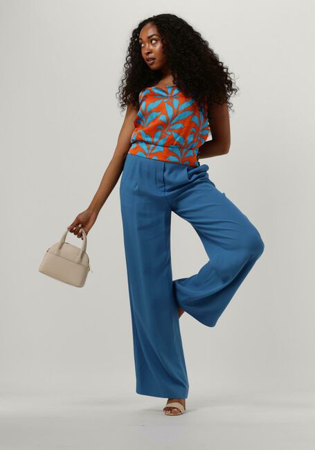 Blaue VANILIA Hose CREPE TAILORED WIDE PANT - large